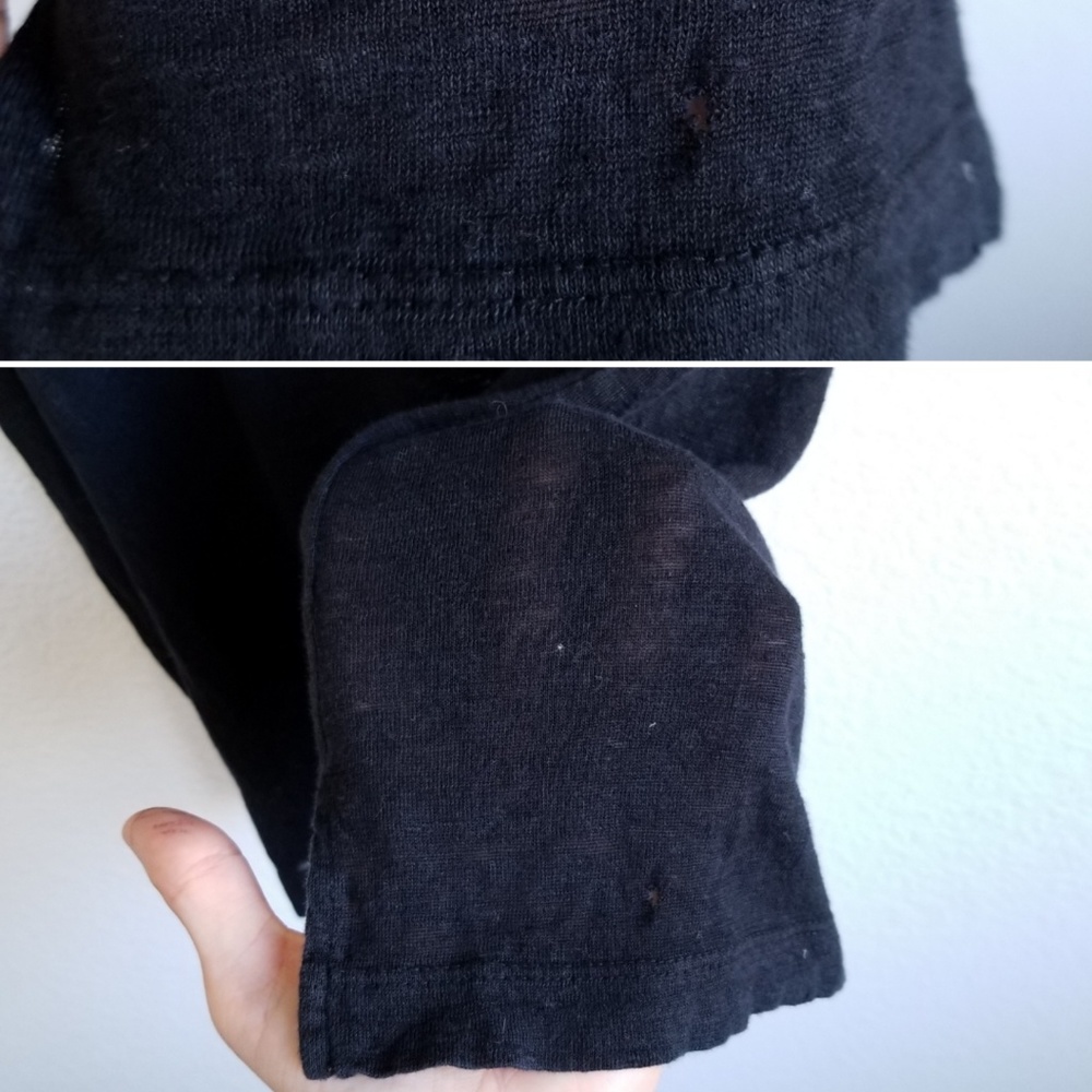 Madewell 100% Linen Muscle Tee Tank Top Crew Neck - Picture 8 of 8